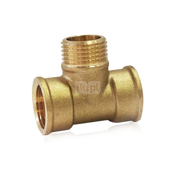 Trójnik GW GZ GW mosiężny 1/2"