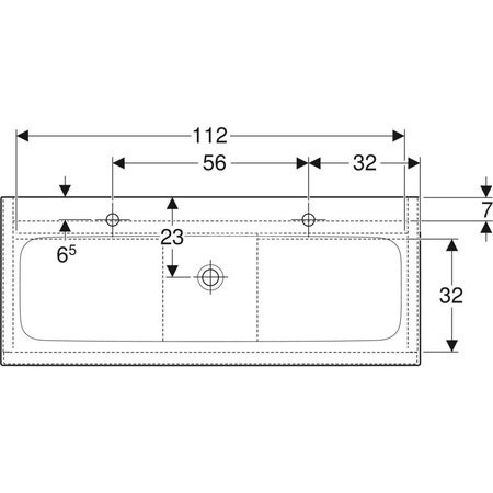 Zestaw: umywalka meblowa iCon slim, z szafką pod umywalkę, dwoma szufladami i zestawem odpływowo-przelewowym do umywalki: 120cm, dąb / melaminowa struktura drewna, lava / matowy