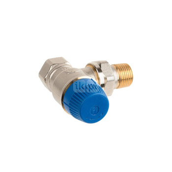 Zawór termostatyczny Kombi-TRV z regulacją dynamiczną, kątowy, wkładka PI, 3/4"