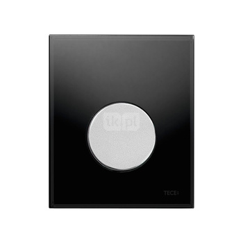 TECEloop - przycisk spłukujący ze szkła do pisuaru, szkło czarne, przycisk chrom matowy