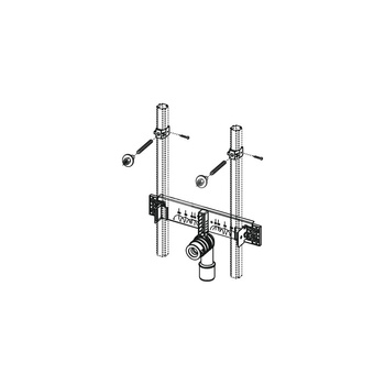 TECEprofil - trawers montażowy pod umywalkę o rozstawie otworów mocujących 280 mm
