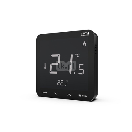 Bezprzewodowy regulator pokojowy czarny, model R-8s PLUS