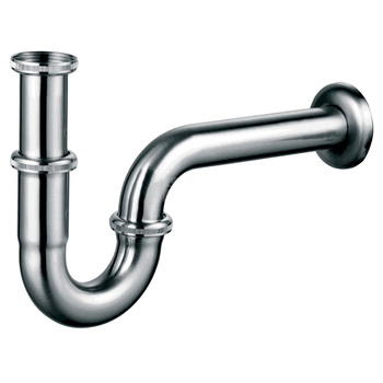 Syfon mosiężny rurowy G5/4, nikiel szczotkowany