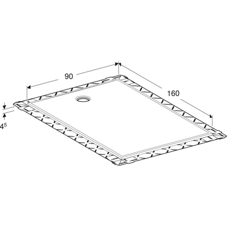 Panel do natrysków bezbrodzikowych Geberit Setaplano 90x160