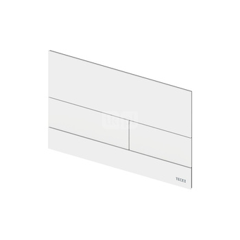 TECEsquare II - przycisk spłukujący z metalu do WC, biały matowy