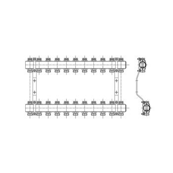 PHA-109 2-obwodowy PN10 Rozdzielacz CuZn