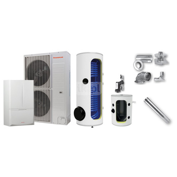 Pakiet - Pompa ciepła powietrzna powietrze-woda split IMMERGAS MAGIS COMBO 12 V2 T 11.3kW 400V + Zasobnik c.w.u. OKC 300 NTR/HP + Zasobnik buforowy NAD 100 V1