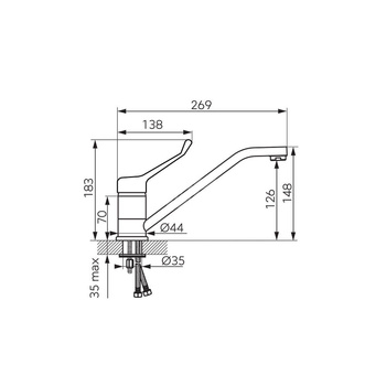 Bateria ALGEO MEDICO zlewozmywak. stojąca, chrom