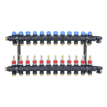 Rozdzielacz ProCalida EF1 K 12 obiegów grzewczych, G1", 0,2 - 1,6 l/min