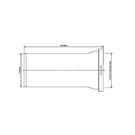 Przyłącze kanalizacyjne, długie L-260mm,wejście 90-110mm,wyjście 110mm,proste