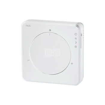 TECEfloor termostat WLTM3-19 - Termostat przewodowy z możliwością doregulowania temperatury o +/- 4 C i manualną zmianą trybu pracy. Możliwość podłączenia zewnętrznego czujnika temp. pomieszczenia - np. w pomieszczeniach o dużej wilgotności lub gdy instal