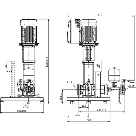 Hydrofor WILO SiBoost Smart 1 Helix VE częstotliwość 50/60 Hz, prędkość obrotowa 2900obr/min