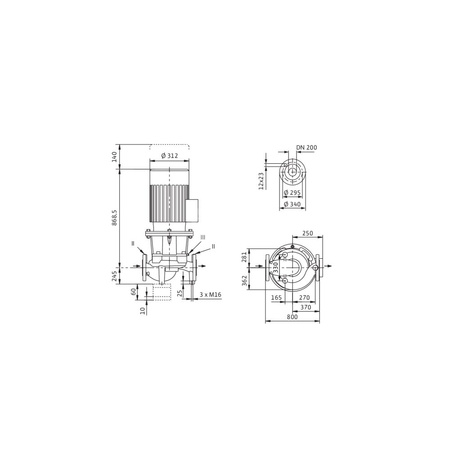 Pompa obiegowa WILO CronoLine-IL typu in-line z silnikiem znormalizowanym 50 Hz 950obr/min