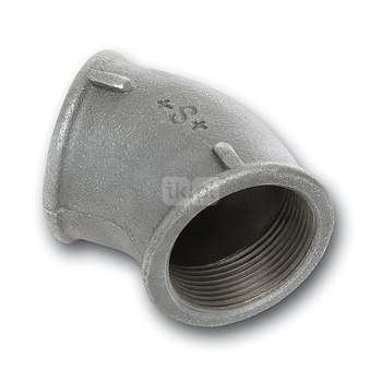 Kolano 45' SANHA 120# Żeliwo 1/2'' x 1/2'' (GW x GW)