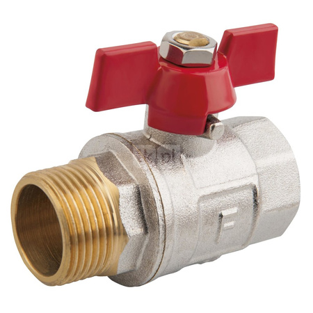 Zawór kulowy wodny z motylkiem 1" nakrętno-wkrętny Normal