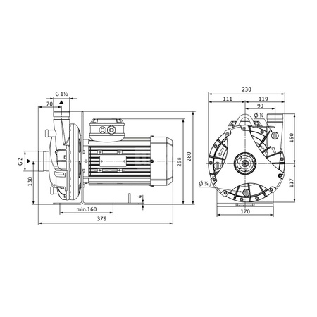 Pompa obiegowa Wilo-BAC 40-136-1.1_71/2-DM/S-2-IE3, dławnicowa o konstrukcji blokowej z przyłączem gwintowanym. Zmniejszenie kosztów cyklu życia pompy dzięki optymalizacji sprawności. Korpus pompy wykonany z tworzywa sztucznego.
