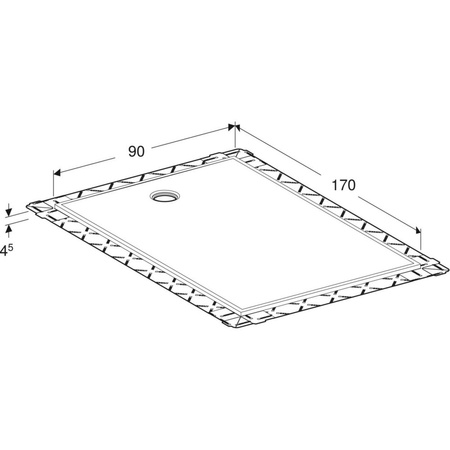 Panel do natrysków bezbrodzikowych Geberit Setaplano 90x170