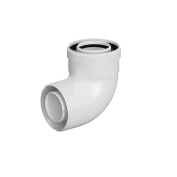 PP-PP kolano koncentryczne 87°DN80/125mm z uszczelką [EPDM]