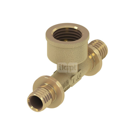 TECEflex - Trójnik 90st. z mosiądzu standard z gwintem wewnętrznym 16 mm x 1/2 GW x 16 mm