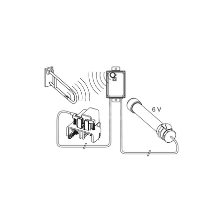 TECEplanus - mechanizm elektroniczny do stelaża podtynkowego WC o nr kat. 9300081, zasilany bateryjnie 6V, uruchamiany poprzez przycisk elektryczny montowany na poręczy - wersja bezprzewodowa