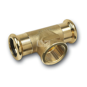 Trójnik SANHA PURAPRESS Brąz (14 mm x 1/2'' x 14 mm) (ZW x GW x ZW)