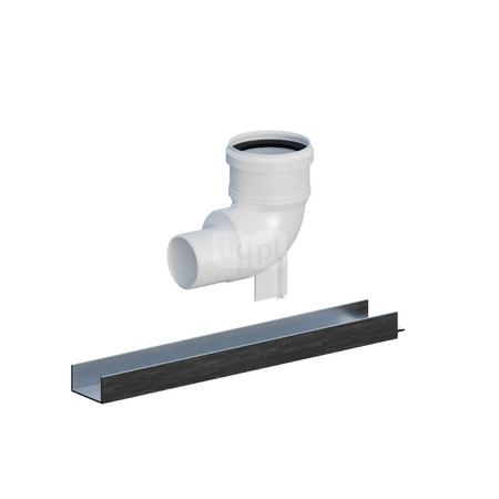 Kolano PP 87° redukcyjne DN60/80 na podporze