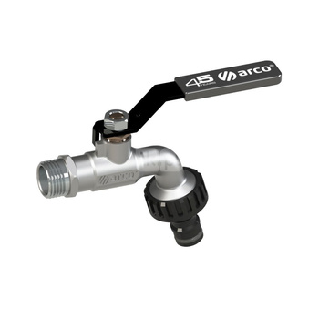 JARDIN zawór czerpalny, 1/2GZ x 3/4GZ, chromowane, z szybkozłączką plastikową, dźwignia