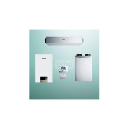 Pakiet - Kocioł gazowy dwufunkcyjny VAILLANT ecoTEC exclusive VCW 36CF/1-7 kondensacyjny wiszący 3.4-27.1kW + Regulator sensoCOMFORT 720 + Rekuperator recoVAIR 150/4 R