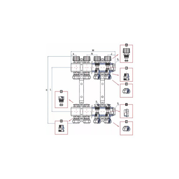 Rozdzielacz ogrzewania RUMET 70B 5 obwodowy