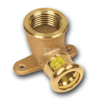 Kolano 90' SANHA Press Gas Miedź 16 mm x 1/2'' (ZW x GW)