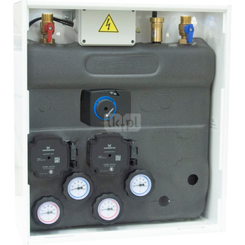 Zestaw mieszający PrimoBox AZB 205 w szafce, bez mieszania, zawór obrotowy z siłownikiem ARM 141