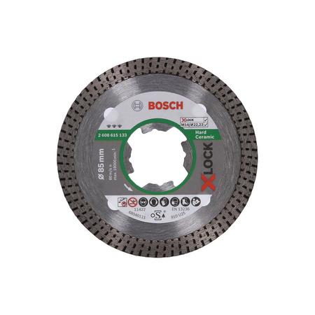 Diamentowa tarcza tnąca Best for Hard Ceramic z systemem X-LOCK, 85x22,23x1,4x7 85x22.23x1.4x7mm