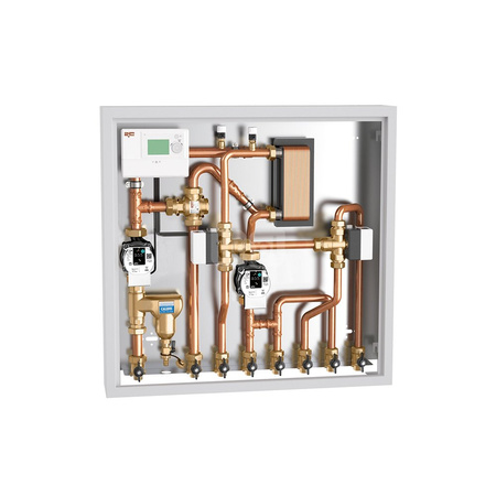 Stacja integrująca dwa źródła ciepła i zarządzająca dystrybucją energii 3/4" GZ 55 st. C