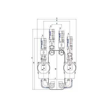 Zestaw wymiennikowy RUMET zasileanie z góry 15 płytowy
