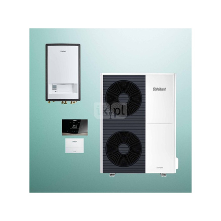 Pakiet Systemowy OZE - Pompa ciepła powietrzna powietrze-woda split VAILLANT VWL 105/5AS aroTHERM 10.2kW 400V + Regulator sensoCOMFORT VRC 720 + Moduł naścienny VWL 127/5IS