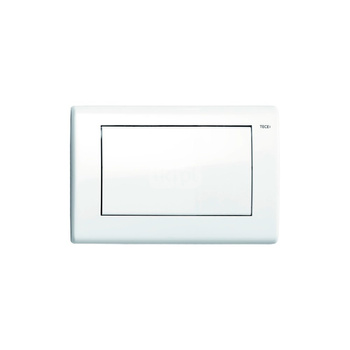 TECEplanus - przycisk spłukujący do WC z metalu, biały połysk, pojedynczy