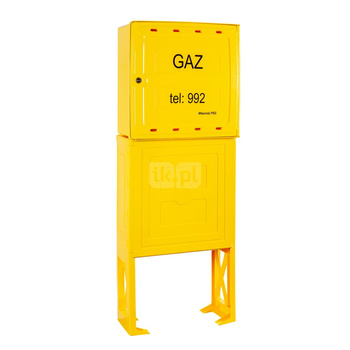 Postument z betonu do skrzynki gazowej SX600 o podstawie 600x250, H=1500mm