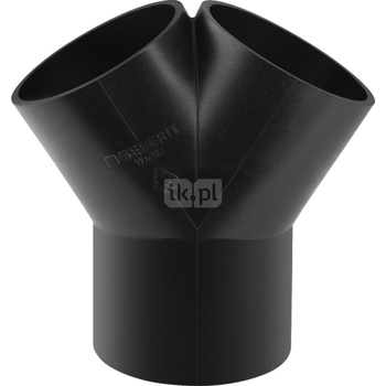 Trójnik 60' GEBERIT HDPE Polietylen50mm x 50mm x 50mm (DN 50 x DN 50 x DN 50) (Króciec z tworzywa sztucznego do spawania/zgrzewania x Króciec z tworzywa sztucznego do spawania/zgrzewania x Króciec z tworzywa sztucznego do spawania/zgrzewania)