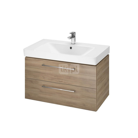 SET B349 LARA MILLE 80 ORZECH DSM (SZAFKA+UMYWALKA)