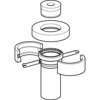 Przyłącze dachowe Geberit pionowe d110 z izolacją i kielichem
