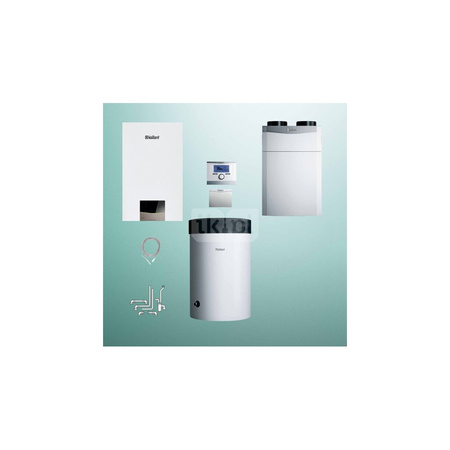 Pakiet - Kocioł gazowy jednofunkcyjny VAILLANT ecoTEC exclusive VC 25CS/1-7 kondensacyjny wiszący 2.8-26.4kW + Regulator sensoCOMFORT 720 + Rekuperator recoVAIR 360/4E + Zasobnik c.w.u VIH R 120/6 M