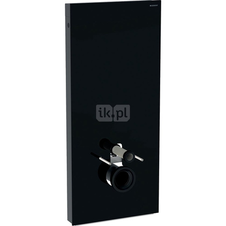 Moduł sanitarny Geberit Monolith Plus do WC wiszącego, H114, czarny, boki czarne