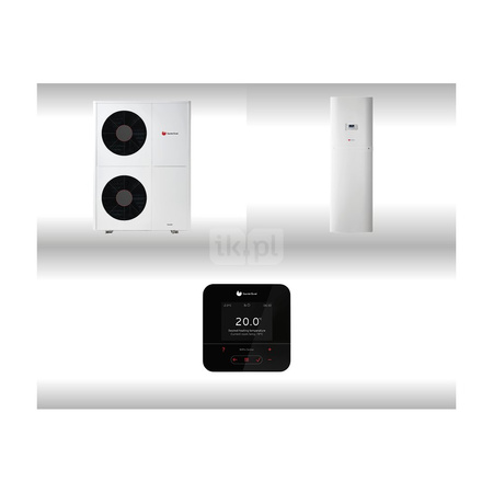 Pakiet systemowy OZE Nr 01 - Pompa ciepła powietrzna powietrze-woda monoblok SAUNIER DUVAL GeniaAir HA 12-6 O 11.3kW 400V + Wieża hydrauliczna FEW 200/6 + Regulator SRC 720