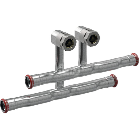 Zestaw trójników przyłączeniowych Geberit Mapress C-Stahl d18-15, ze śrubunkami przyłączeniowymi