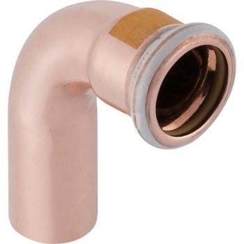 Kolano GEBERIT Mapress Kupfer Gas jednokielichowe Miedź x Miedź 28mm x 28mm (Końcówka wciskowa x Mufa zaciskowa)