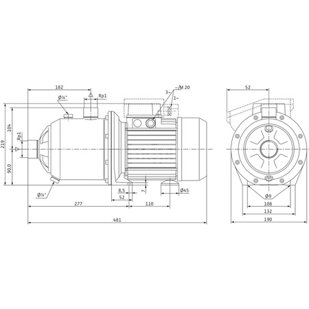 Samozasysająca pompa do zaopatrzenia w wodę Wilo-MultiCargo MC 605-DM do domu i ogrodu. Silnik 3~400V, Idealna jako pompa podstawowa do wykorzystania wody deszczowej. Korpus pompy ze stali nierdzewnej, cicha praca
