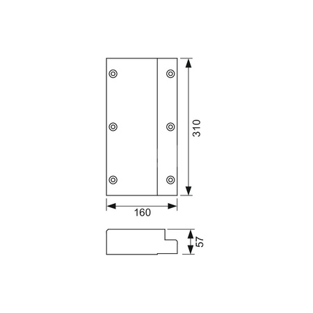 TECEprofil - trawersy montażowe pod uchwyty dla niepełnosprawnych - zestaw płyt drewnianych - 2 szt.