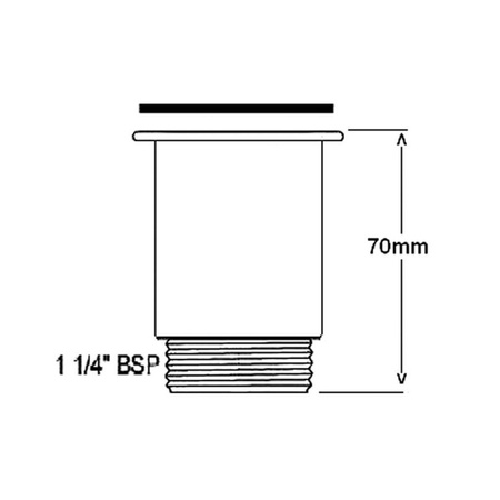 Nakrętka dystansująca 70mm ANTYCZNY BRĄZ