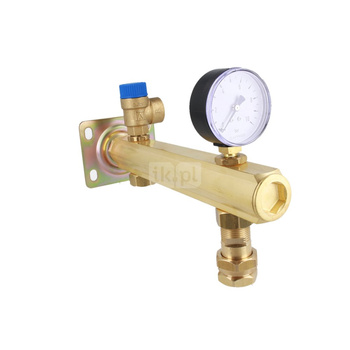 Grupa bezpieczeństwa c.w.u. BSB, Nmax UDT 111,5 kW, z zaworem bezpieczeństwa MS 6 bar, z przyłączem do naczynia przeponowego z szybkozłączem