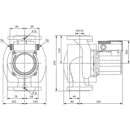 Pompa obiegowa WILO TOP-Z 40/7 EM PN16 RG wbudowana , 2900 obr/min1x230V 50 Hz